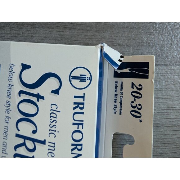 Truform Beige Compression Stockings 20-30 Mmhg Below Knee Style Closed Toe L - Picture 3 of 4